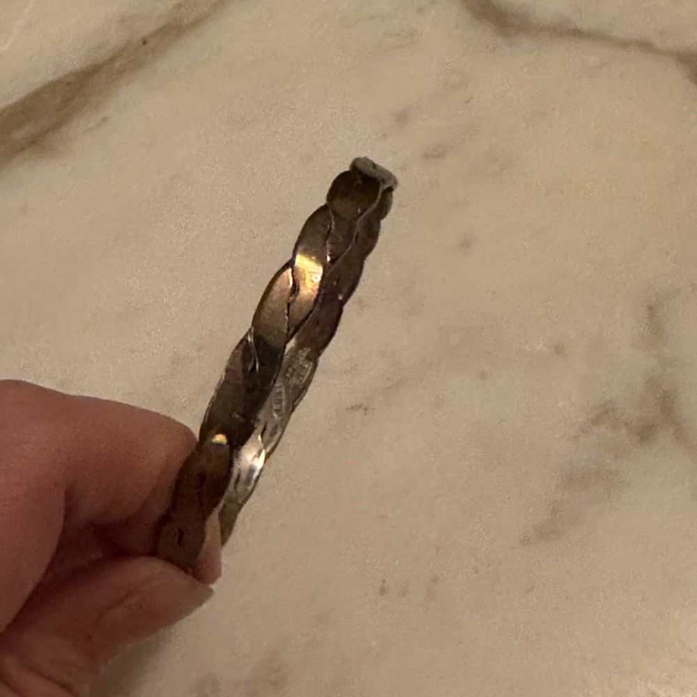 925 Silver Wave/Cable Bangle - image 3